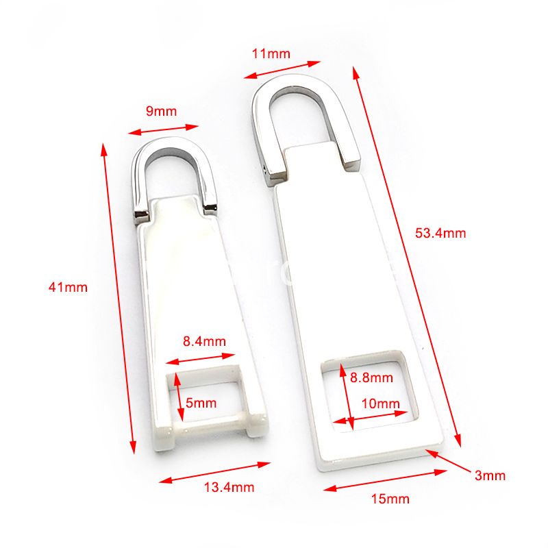 White ceramic zipper puller